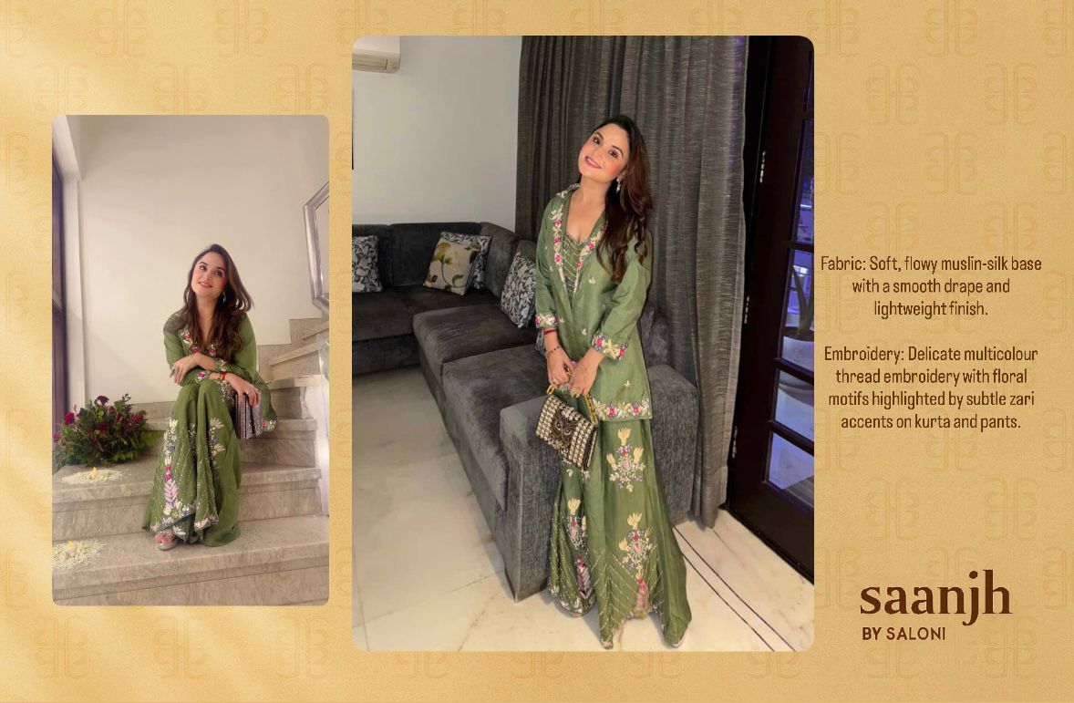 Olive Blossom Sharara Set - Image 2