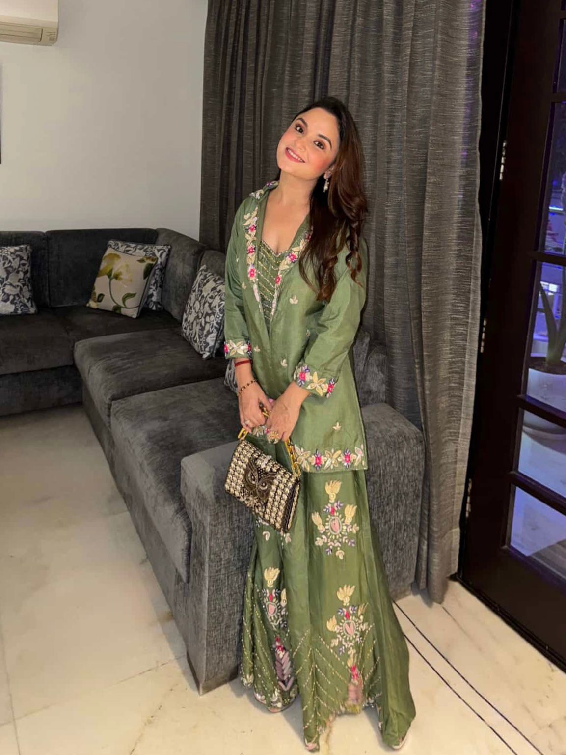 Olive Blossom Sharara Set - Image 9