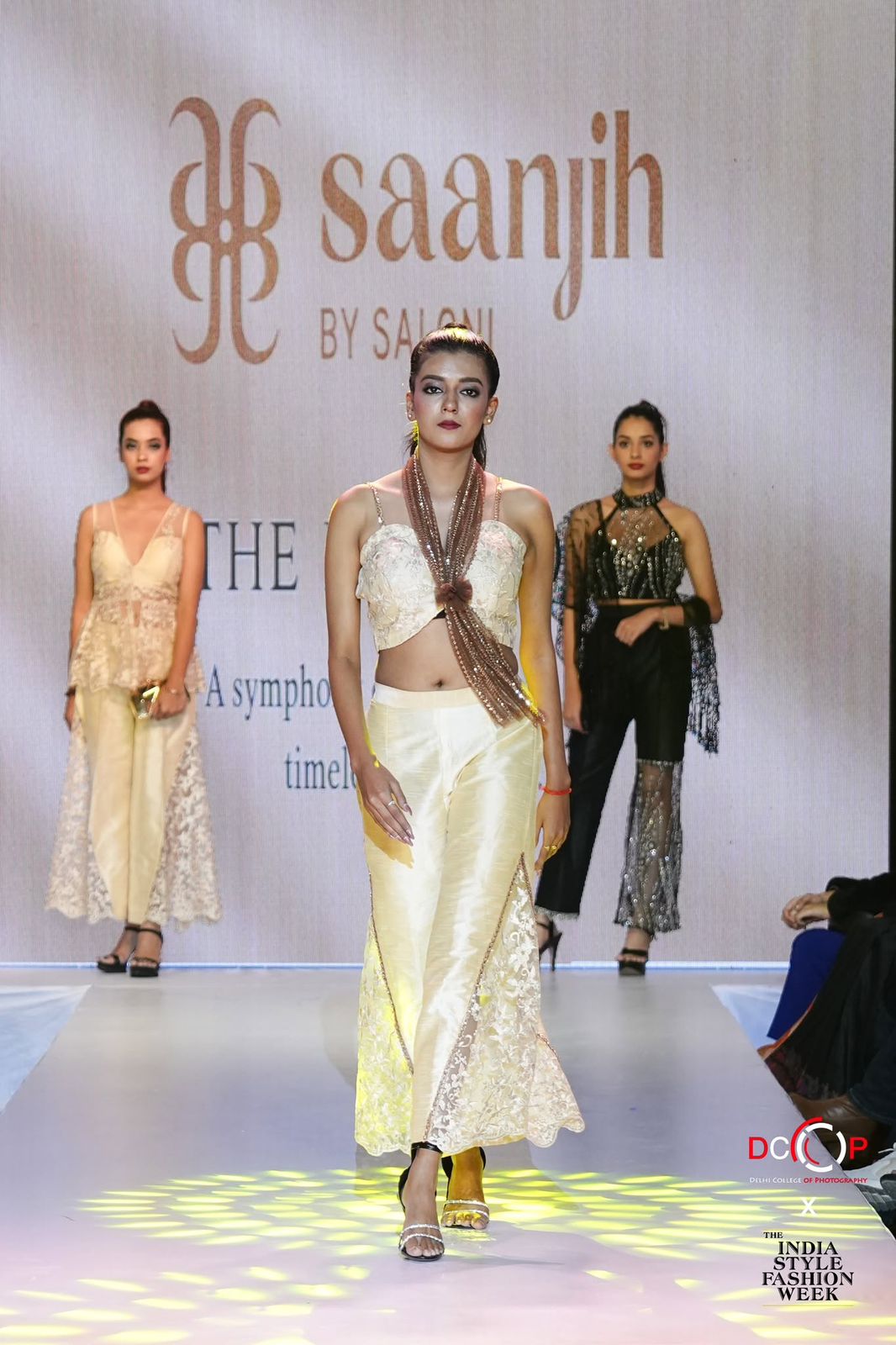 Ivory Embroidered Lace Panel Co-ord Set - Image 4