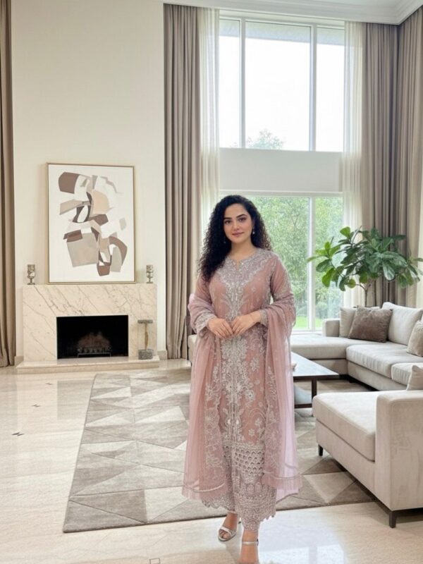 Mehr Embroidered suit set