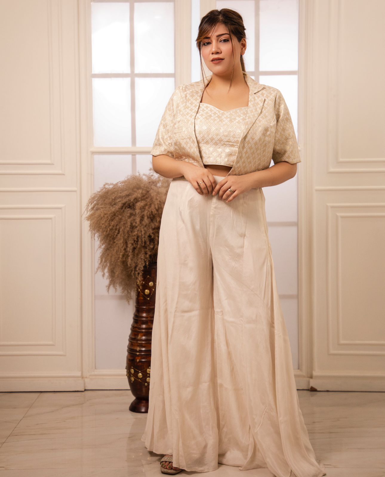 Saanjh Champagne Co-ord Ensemble - Image 3